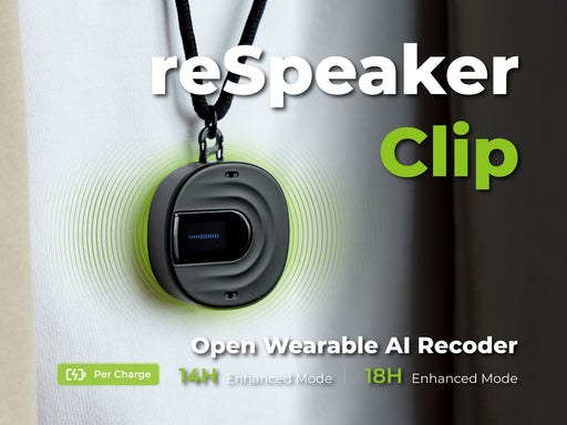 Seeed Studio reSpeaker Clip wearable AI recorder, product photo 1 of 6