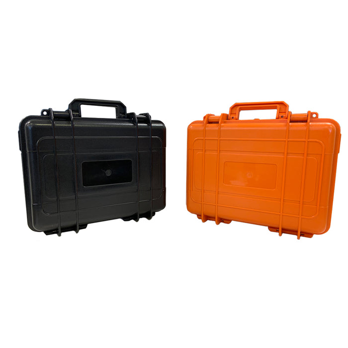 Waterproof Airtight Heavy Duty Hard Plastic Case Black and Orange
