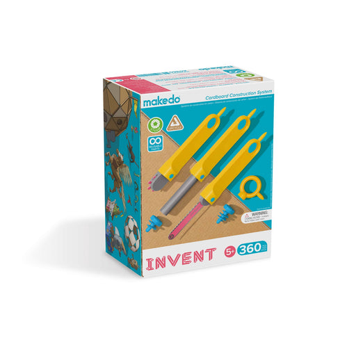 Makedo Invent - Cardboard Construction Toolbox for Classroom STEM Learning, Ages 5+