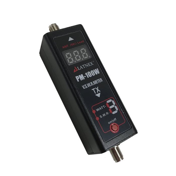 LATNEX PM-100W 125-525 MHz Mini Digital VHF/UHF Power Meter & SWR Meter