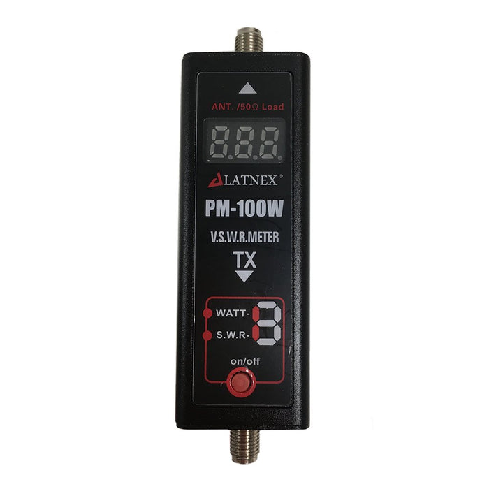 LATNEX PM-100W 125-525 MHz Mini Digital VHF/UHF Power Meter & SWR Meter