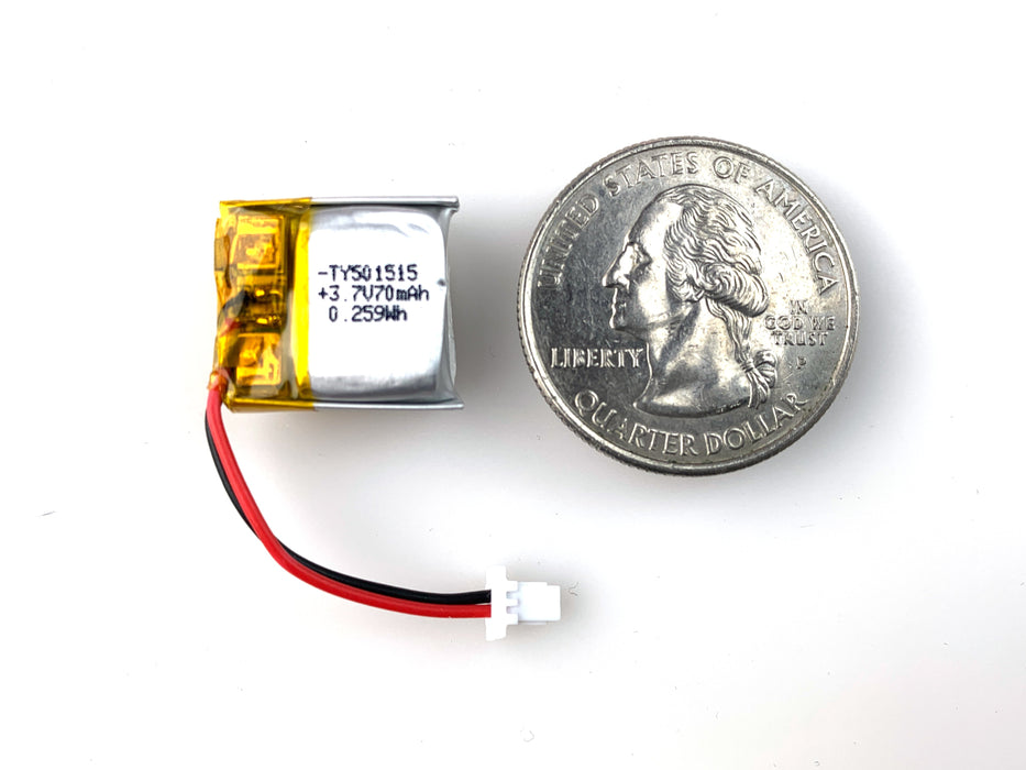 Lithium Ion Polymer Battery - 3.7V 70mAh
