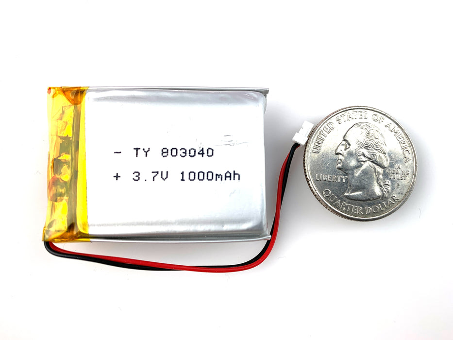 Lithium Ion Polymer Battery 3.7V 1000mAh