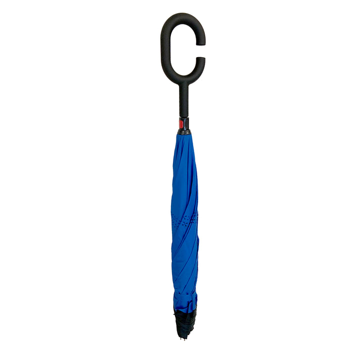 Reverse Folding Windproof Umbrella with C-Shaped Handle